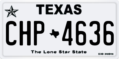 TX license plate CHP4636
