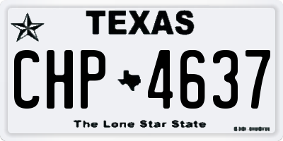 TX license plate CHP4637