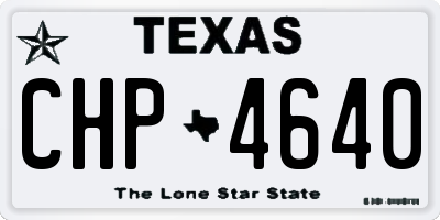 TX license plate CHP4640