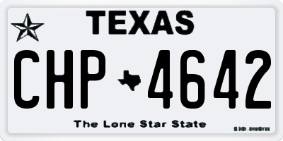 TX license plate CHP4642