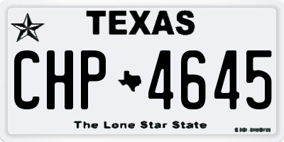 TX license plate CHP4645