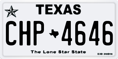 TX license plate CHP4646