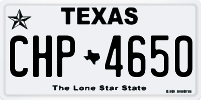 TX license plate CHP4650