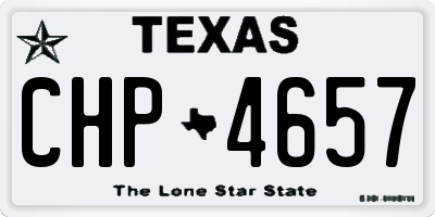 TX license plate CHP4657