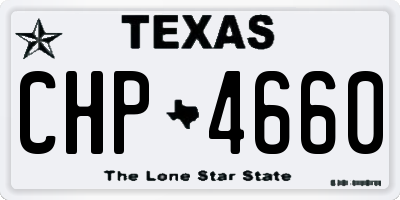 TX license plate CHP4660