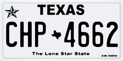 TX license plate CHP4662