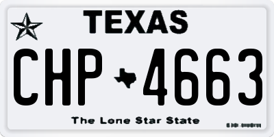 TX license plate CHP4663