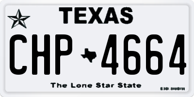 TX license plate CHP4664