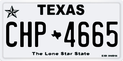 TX license plate CHP4665