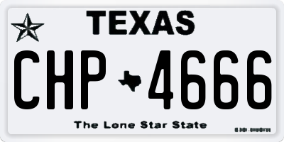 TX license plate CHP4666