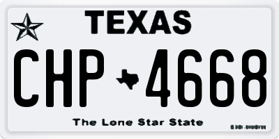 TX license plate CHP4668