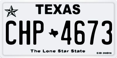 TX license plate CHP4673
