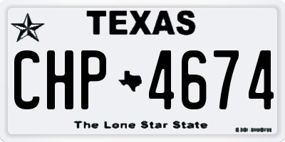 TX license plate CHP4674