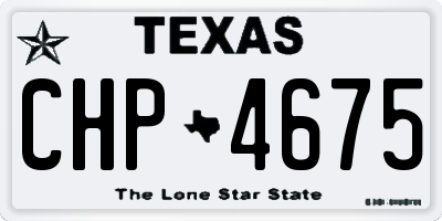 TX license plate CHP4675