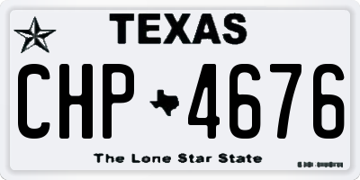 TX license plate CHP4676