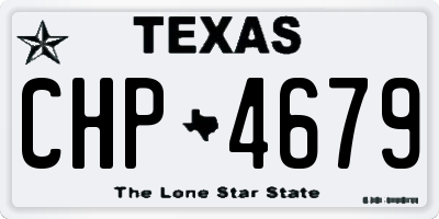 TX license plate CHP4679