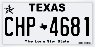 TX license plate CHP4681