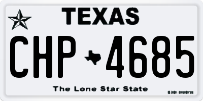 TX license plate CHP4685
