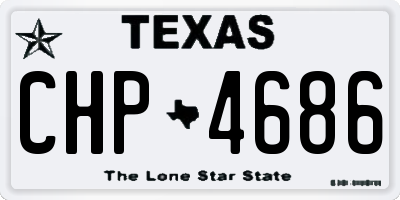 TX license plate CHP4686