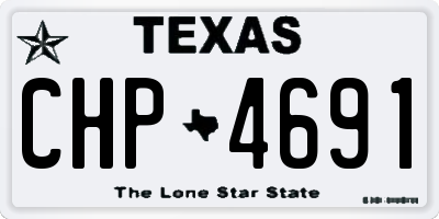 TX license plate CHP4691