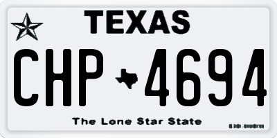 TX license plate CHP4694