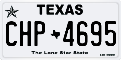 TX license plate CHP4695