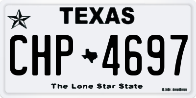 TX license plate CHP4697