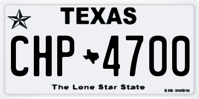 TX license plate CHP4700