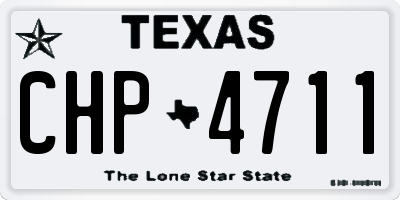 TX license plate CHP4711