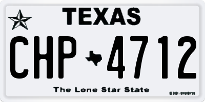 TX license plate CHP4712