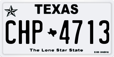 TX license plate CHP4713