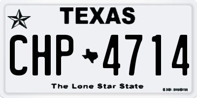 TX license plate CHP4714