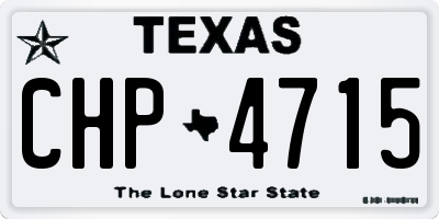 TX license plate CHP4715