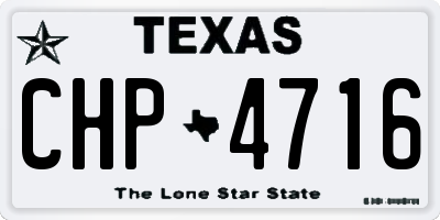 TX license plate CHP4716