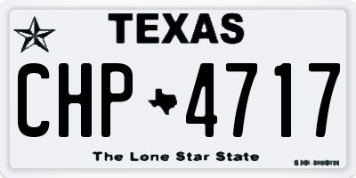 TX license plate CHP4717