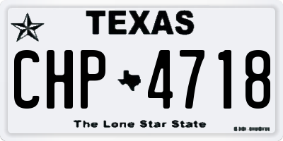 TX license plate CHP4718