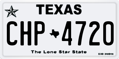 TX license plate CHP4720