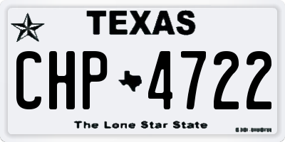 TX license plate CHP4722