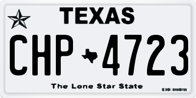TX license plate CHP4723