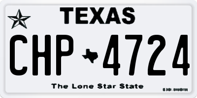 TX license plate CHP4724