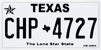 TX license plate CHP4727