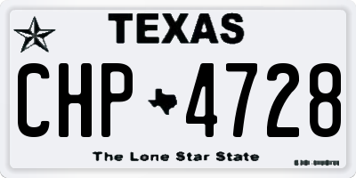TX license plate CHP4728