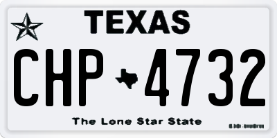 TX license plate CHP4732