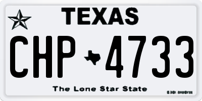 TX license plate CHP4733