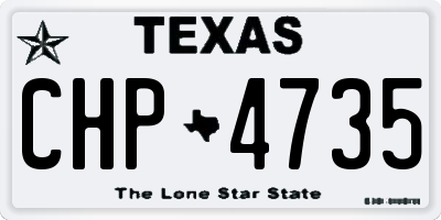 TX license plate CHP4735