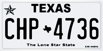 TX license plate CHP4736