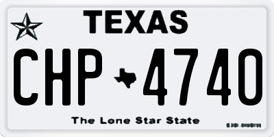 TX license plate CHP4740