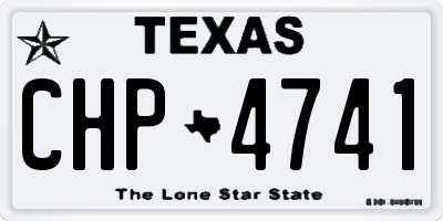 TX license plate CHP4741