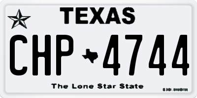 TX license plate CHP4744