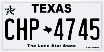 TX license plate CHP4745
